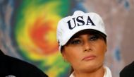 U.S. first lady Melania Trump listens during a Red Cross hurricane relief briefing at the Macon Farmers Market in Macon, Georgia, U.S., October 15, 2018. REUTERS/Kevin Lamarque