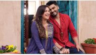 Still of the actors Arjun Kapoor and Parineeti Chopra from the movie Namaste England.