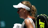  Denmark's Caroline Wozniacki after losing her group stage match against Ukraine's Elina Svitolina (REUTERS/Edgar Su)