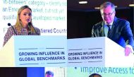FROM TOP LEFT: Kate MacPherson, Manager, Middle East & Africa, FTSE Russell; Philip Lawlor, Global Head of Markets Research, FTSE Russell; Mohsin Mujtaba, Director, Product and Market Development, Qatar Stock Exchange; and Henk Jan Hoogendoorn, Managing D