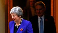 Britain's Prime Minister Theresa May and Chancellor of the Exchequer Philip Hammond leave 10 Downing Street, in London, Britain, 31 October, 2018. REUTERS/Henry Nicholls