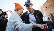U.S. Senate candidate Rep. Beto O'Rourke (D-TX) (R) talks with supporters after he cast his ballot at El Paso Community College-Rio Grande Campus on Election Day November 06, 2018 in El Paso, Texas. Chip Somodevilla/AFP 