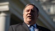 (FILES) In this file photo taken on October 18, 2018, US Secretary of State Mike Pompeo speaks to the press. AFP / SAUL LOEB