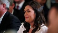 White House Press Secretary Sarah Sanders attends a news conference held by President Donald Trump following midterm U.S. congressional elections at the White House November 7, 2018. Reuters/Kevin Lamarque
