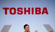 Toshiba chairman and CEO Nobuaki Kurumatani attends a press conference in Tokyo on November 8, 2018. AFP / Martin BUREAU