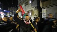 Palestinians gather at Jabalia Refugee camp during a demonstration to support Palestinian resistance against Israeli violences after truce between Palestinian groups, in Gaza City, Gaza on November 13, 2018. ( Mustafa Hassona - Anadolu Agency )