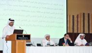 From left: Sheikh Thani bin Ali Al Thani, founder, Thani Bin Ali Al Thani Law Firm; Yousuf Al Jaida, CEO and Board Member, Qatar Financial Centre; Dr Yassin El Shazly, Assistant Professor, Qatar University and Legal Affairs Department, MoEC, and Mubarak A