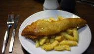 Fish and chips are seen in a sea front cafe in Blackpool, northern England September 8, 2013. Reuters/Phil Noble