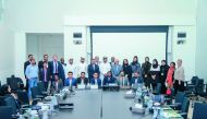 The CEOs and students on the sidelines of the event.