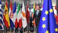 Ireland's Prime minister Leo Varadkar arrives to attend the first day of a European union summit in Brussels on December 14, 2017. AFP / Emmanuel Dunand  


