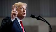 US President Donald Trump delivers remarks at a Make America Great Again rally in Biloxi, Mississippi, on November 26, 2018. / AFP / Jim WATSON 