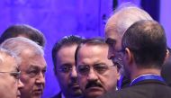 Russia's Special Envoy to Syria Alexander Lavrentiev speaks with Syria's U.N. ambassador Bashar al-Jaafari during Syria peace talks in Astana, Kazakhstan November 29, 2018. REUTERS/Mukhtar Kholdorbekov