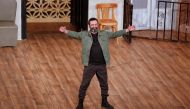 Georges Khabbaz, writer, actor and director, performs in the play in Zalka region, east of Beirut, Lebanon November 23, 2018. Picture taken November 23, 2018. REUTERS/Jamal Saidi	