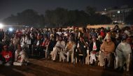 Farmers in a march organised by the All India Kisan Sabha and CPI(M) along with other leftist groups in New Delhi on November 29, 2018, as they call for pro-farmer legislation in the Indian parliament.  AFP / Chandan Khanna
 