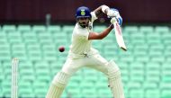 India's batsman Virat Kohli plays a shot on the second day of the tour match against Cricket Australia XI at the SCG in Sydney on November 29, 2018.  AFP / Peter Parks