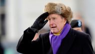 File photo of former U.S. President George H.W. Bush salutes as he departs the East Front of the U.S. Capitol Building after Barack Obama was sworn in as the 44th president of the United States in Washington January 20, 2009. REUTERS/Tannen Maury/Pool/Fil
