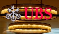 File photo f the logo of Swiss bank UBS is seen at a branch office in Basel, Switzerland March 29, 2017. REUTERS/Arnd Wiegmann/File Photo