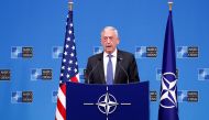 FILE PHOTO: U.S. Secretary of Defense James Mattis speaks during a news conference after a NATO defence ministers meeting at the Alliance headquarters in Brussels, Belgium, October 4, 2018. REUTERS/Francois Lenoir/File Photo