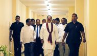Sri Lanka's newly appointed Prime Minister Mahinda Rajapaksa arrives at the parliament in Colombo, Sri Lanka November 29, 2018. REUTERS/Dinuka Liyanawatte