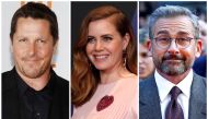 Actors Christian Bale, Amy Adams and Steve Carell of political comedy 