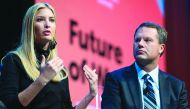 Ivanka Trump speaks with Walmart CEO Doug McMillon during the Business Roundtable CEO Innovation Summit in Washington, DC on December 6, 2018. AFP / Jim Watson
