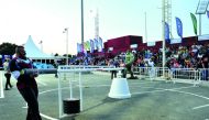 Mohammed Dweidar from Egypt takes on the Conan’s Wheel challenge as he competes at the sixth edition of Qatar’s Strongest Man held at the Aspire Park yesterday. Pic: Salim Matramkot/The Peninsula