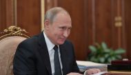 Russian President Vladimir Putin meets with the President of the Alexander Solzhenitsyn Russian Public Fund Natalia Solzhenitsyn (not pictured) in Moscow, Russia December 11, 2018. Alexei Druzhinin/Kremlin