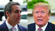 Michael Cohen (left) and US President Donald Trump