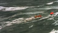 In this file photo taken on December 27, 1998 the injured crew of demasted Australian yacht 