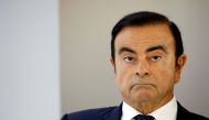 FILE PHOTO: Carlos Ghosn, chairman and CEO of the Renault-Nissan-Mitsubishi Alliance, attends a press conference on the second press day of the Paris auto show, in Paris, France, October 3, 2018. REUTERS/Regis Duvignau/File Photo