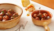 Tapas-Style Turkey Meatballs. (Photo by Tom McCorkle for The Washington Post.)