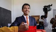 Presidential candidate Andry Rajoelina casts his ballot during the presidential election in Antananarivo, Madagascar on December 19, 2018. AFP / GIANLUIGI GUERCIA