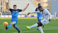 Inter Milan's Keita Balde shoots at goal REUTERS/Jennifer Lorenzini