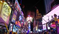 FILE PHOTO: Revelers celebrate the New Year's Eve in Times Square in Manhattan, New York, U.S., December 31, 2017. Picture taken December 31, 2017. REUTERS/Amr Alfiky