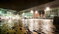 The Berliner Platz square in Bottrop, western Germany, where a man in a car intentionally hit a group of people during the New Year's Eve.  AFP / Roland Weihrauch