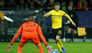 FILE PHOTO: Borussia Dortmund's Christian Pulisic. REUTERS/Leon Kuegeler/File Photo