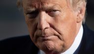 US President Donald Trump speaks as he arrives at the White House in Washington, DC, on January 6, 2019, after meetings at Camp David.  AFP / Jim WATSON
