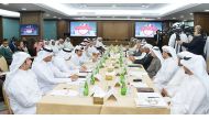 Qatar Chamber First Vice-Chairman Mohamed bin Ahmed bin Towar Al Kuwari chairing a joint meeting with an industrial, business delegation from Kuwait headed by Director-General of the Public Authority for Industry (PAI), Abdel Kareem Taqi Abdel Kareem.