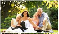 A combination of handout photographs supplied by the Australian Department of Prime Minister and Cabinet shows a doctored version of a portrait of Australian Prime Minister Scott Morrison and his family that was displayed on his website (top), and an unda