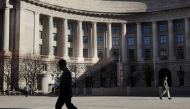 The normally busy Ronald Reagan Building and International Trade Center adjoining Woodrow Wilson Plaza is mostly quiet as the partial federal government shutdown continues January 10, 2019 in Washington, DC. Chip Somodevilla/Getty Images/AFP 