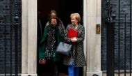 Britain's Leader of the House of Commons Andrea Leadsom (R) leaves after the weekly cabinet meeting at 10 Downing Street in London on January 15, 2019. AFP / Adrian DENNIS