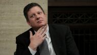 Chicago police officer Jason Van Dyke looks as the murder trial of 17-year old Laquan McDonald going on in Chicago, October 5, 2018/ Antonio Perez/Chicago Tribune/Reuters
