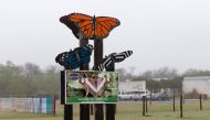 The entrance to the National Butterfly Center on January 15, 2019, in Mission, Texas. The habitat along the Rio Grande is expected to be plowed over to clear the way for Trump's border wall after the Supreme Court rebuffed a challenge by environmental gro