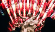 Dancers from Gujarat perform during the 