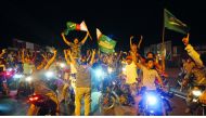 Moro Muslims celebrate after BangsaMoro Organic Law, which creates BangsaMoro Autonomous Region that allows major autonomy to Moro Muslims, gets ratified in Cotabato, Philippines on January 22, 2019. (Ahmet Furkan Mercan/Anadolu Agency)