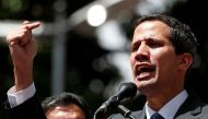 FILE PHOTO: Venezuela's opposition leader Juan Guaido speaks during a news conference in Caracas, Venezuela, January 25, 2019. REUTERS/Carlos Garcia Rawlins