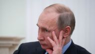 Russian President Vladimir Putin attends a meeting with his Moldovan counterpart at the Kremlin in Moscow on January 30, 2019. / AFP / POOL / MAXIM SHEMETOV