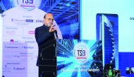 Dr R Seetharaman, CEO of Doha Bank, addressing the TS9- Business Edition Networking Session at  The Ritz-Carlton Doha.