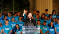 Presidential candidate Nayib Bukele, of the Great National Alliance (GANA) participates in a rally to close his election campaign in downtown San Salvador, El Salvador, January 26, 2019. Reuters/Jose Cabezas