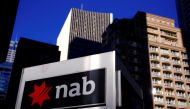 File photo of the logo of the National Australia Bank is displayed outside their headquarters building in central Sydney, Australia August 4, 2017. REUTERS/David Gray/File Photo